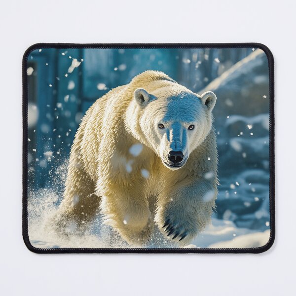 Item preview, Polar Bear charging through snow - Wildlife photo designed and sold by TheArtistOf2022.