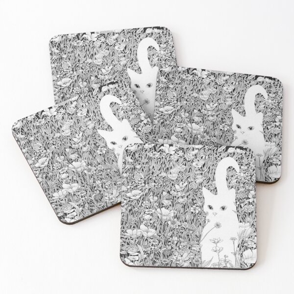 Item preview, White Meadow Cat designed and sold by ECMazur Art.
