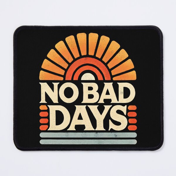 Item preview, No Bad Days Retro Vintage Sunset Positive Typography designed and sold by DrawHandArt.
