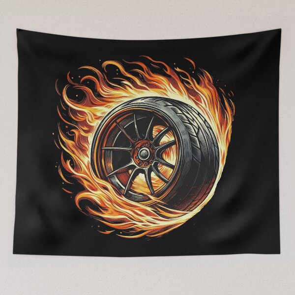 Item preview, Flaming Tire designed and sold by Tenpaces.
