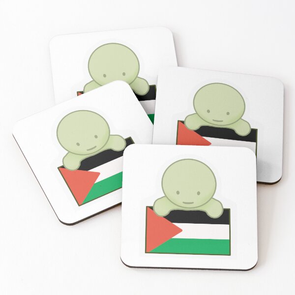 Item preview, Smiski Holding A Palestine Flag designed and sold by silicasm.