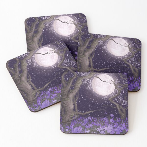 Item preview, Moonlight and Purple Forest Gardens designed and sold by ECMazur Art.