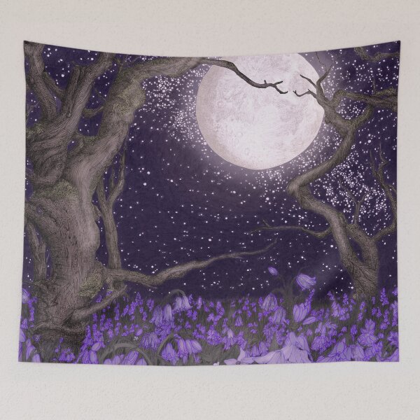 Item preview, Moonlight and Purple Forest Gardens designed and sold by ECMazur Art.