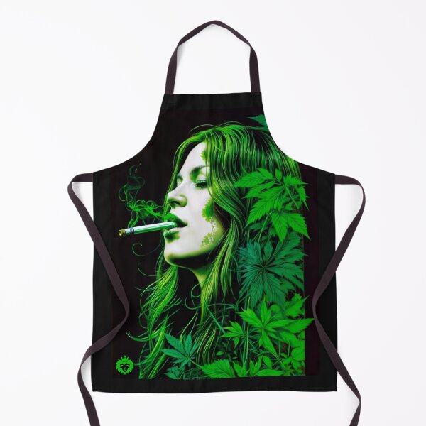 Item preview, Hippy smoking weed woman designed and sold by GreenKingShop.