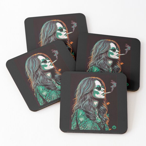 Item preview, Weed smoking woman designed and sold by GreenKingShop.