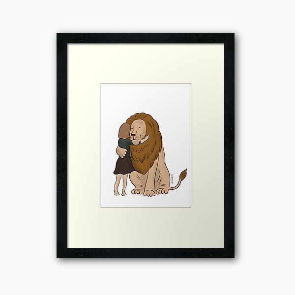 Vista previa del artículo con la obra «El león y la niña», diseñado y vendido por reinoilustre.