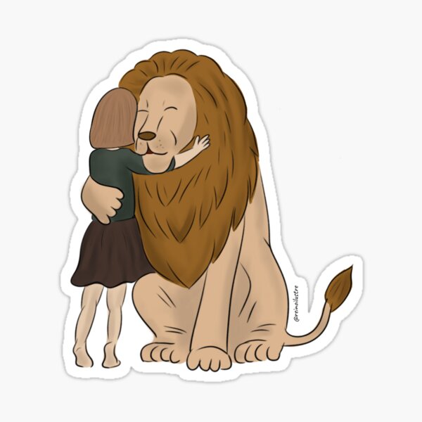 Item preview, lion and the girl designed and sold by reinoilustre.