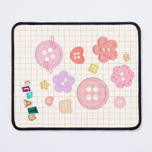 Item preview, cute buttons junk journal art print designed and sold by miss madison creates.