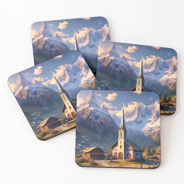 Item preview, Church in the Snow Capped Mountains designed and sold by Kathy Weaver.
