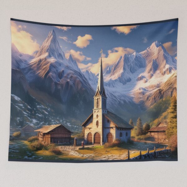 Item preview, Church in the Snow Capped Mountains designed and sold by Kathy Weaver.