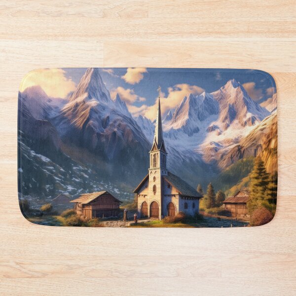 Item preview, Church in the Snow Capped Mountains designed and sold by Kathy Weaver.