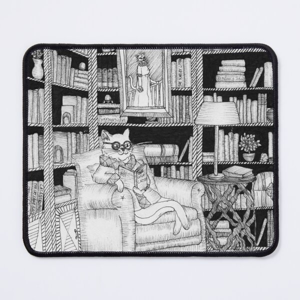 Item preview, The Cat's Library designed and sold by ECMazur Art.