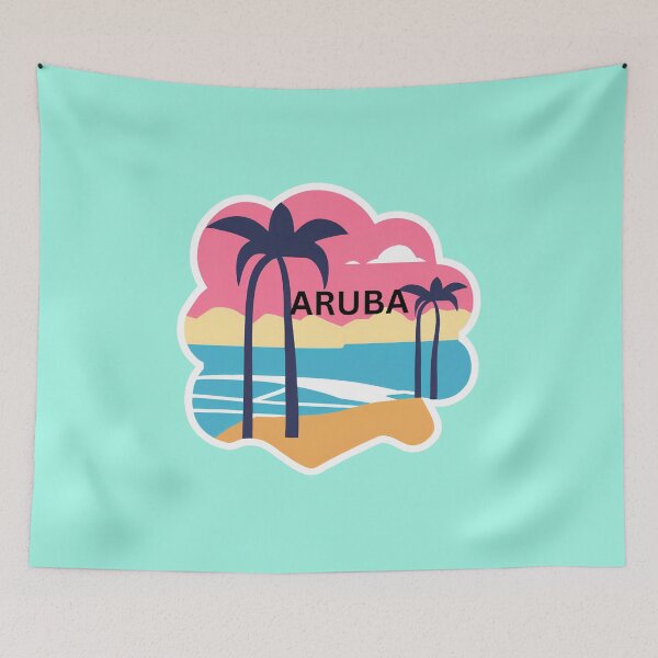 Item preview, aruba sunset graphic designed and sold by seahorse crossing.