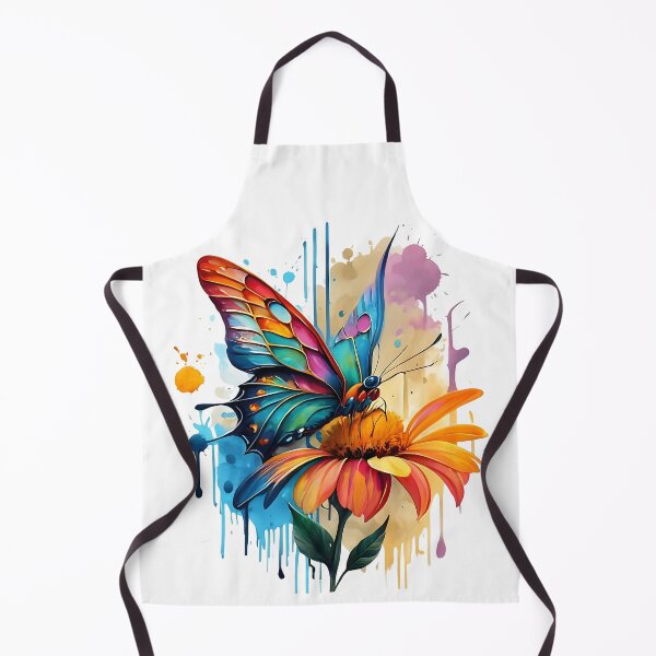 Item preview, Fantasy colorful butterfly on a gerbera flower watercolor splash designed and sold by Ann Miu Deluxe.