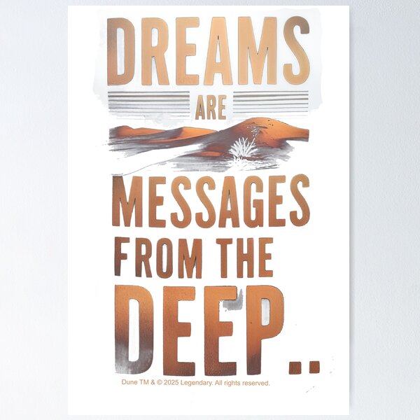 Item preview, DUNE. "Dreams are messages from the deep ..." designed and sold by Valend.