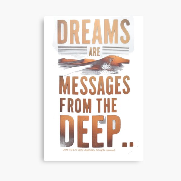Item preview, DUNE. "Dreams are messages from the deep ..." designed and sold by Valend.