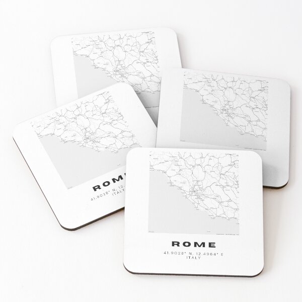 Item preview, Minimalist Rome Map Art - Italy City Coordinates Design designed and sold by RM-Journey.