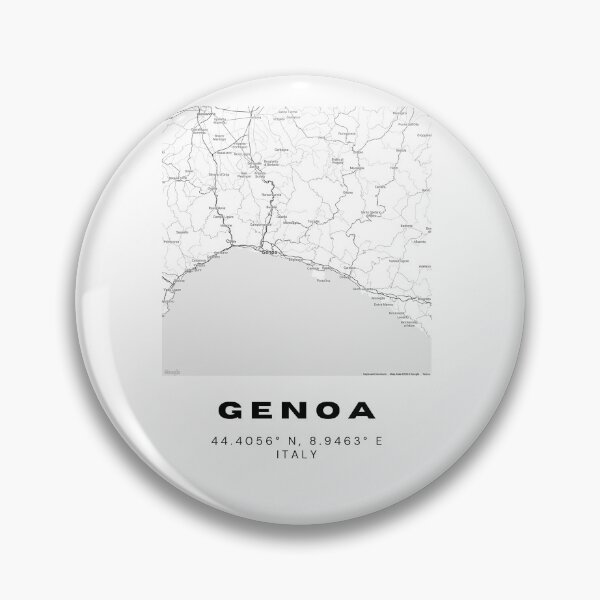 Item preview, Minimalist Genoa Map Art - Italy City Coordinates Design designed and sold by RM-Journey.
