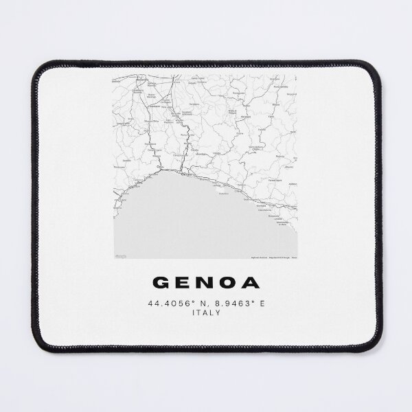 Item preview, Minimalist Genoa Map Art - Italy City Coordinates Design designed and sold by RM-Journey.