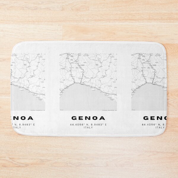 Item preview, Minimalist Genoa Map Art - Italy City Coordinates Design designed and sold by RM-Journey.