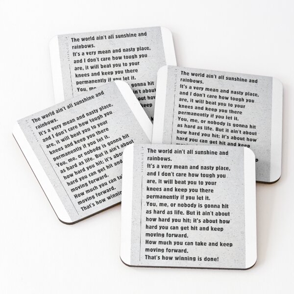 Item preview, The World Ain't All Sunshine and Rainbows speech movie quote  designed and sold by RunningJoke.