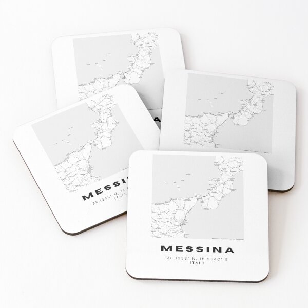 Item preview, Minimalist Messina Map Art - Italy City Coordinates Design designed and sold by RM-Journey.