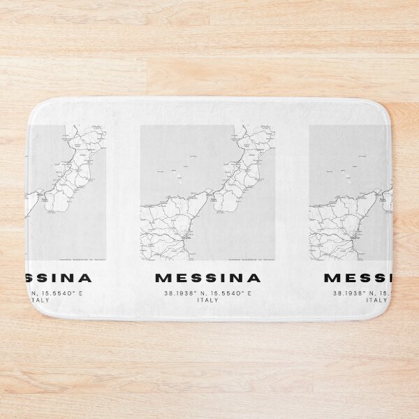 Item preview, Minimalist Messina Map Art - Italy City Coordinates Design designed and sold by RM-Journey.