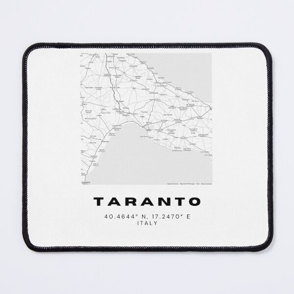 Item preview, Minimalist Taranto Map Art - Italy City Coordinates Design designed and sold by RM-Journey.