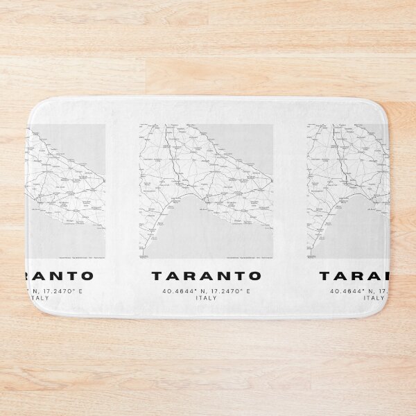 Item preview, Minimalist Taranto Map Art - Italy City Coordinates Design designed and sold by RM-Journey.