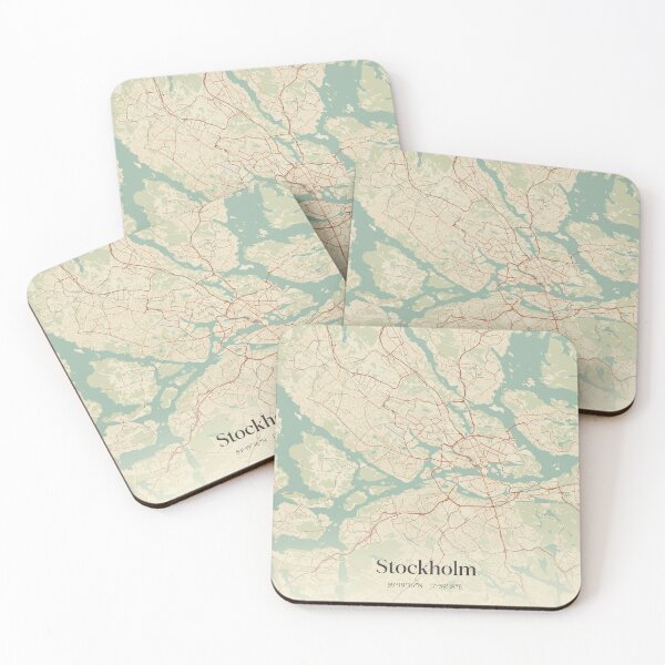 Item preview, Vintage map of Stockholm, Sweden. designed and sold by rezona-nl.