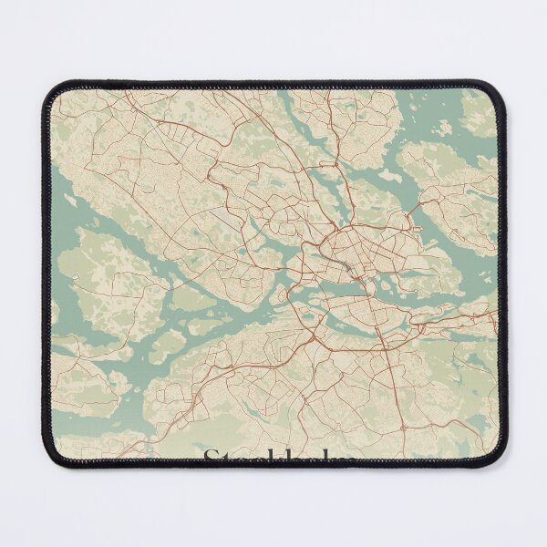Item preview, Vintage map of Stockholm, Sweden. designed and sold by rezona-nl.