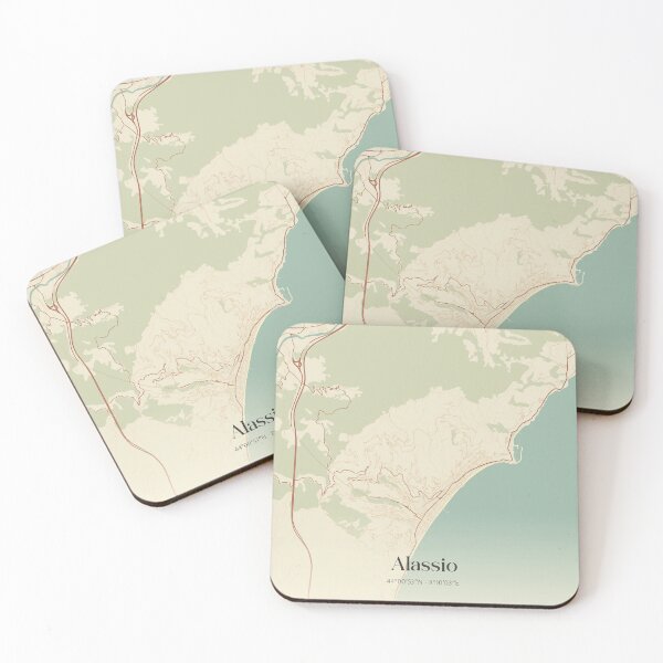 Item preview, Vintage map of Alassio, Italy designed and sold by rezona-nl.