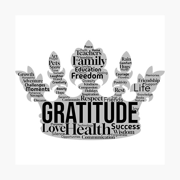 Item preview, Gratitude Crown– Inspirational Word Art designed and sold by diaza.