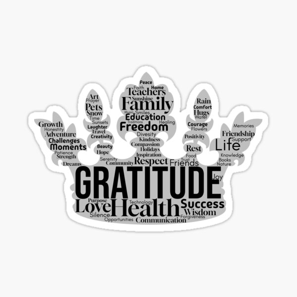 Item preview, Gratitude Crown– Inspirational Word Art designed and sold by diaza.