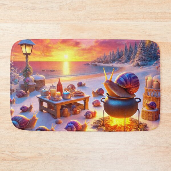 Item preview, Snail Festival Sunset Snow Beach Cooking designed and sold by Dream Output .