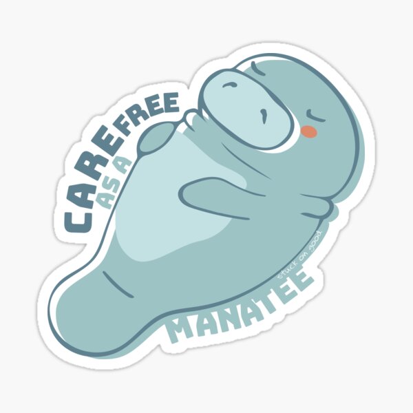 Item preview, Carefree as a Manatee designed and sold by StuckOnGood.