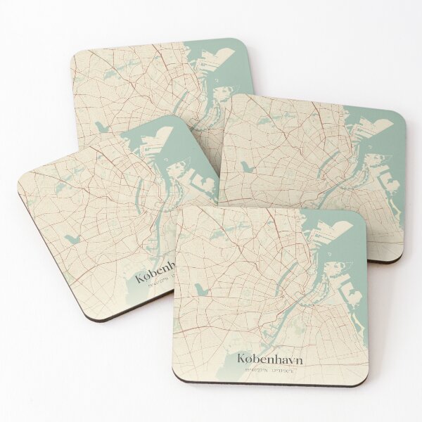 Item preview, Vintage map of Copenhagen, Denmark. designed and sold by rezona-nl.