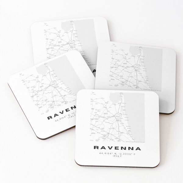 Item preview, Minimalist Ravenna Map Art - Italy City Coordinates Design designed and sold by RM-Journey.