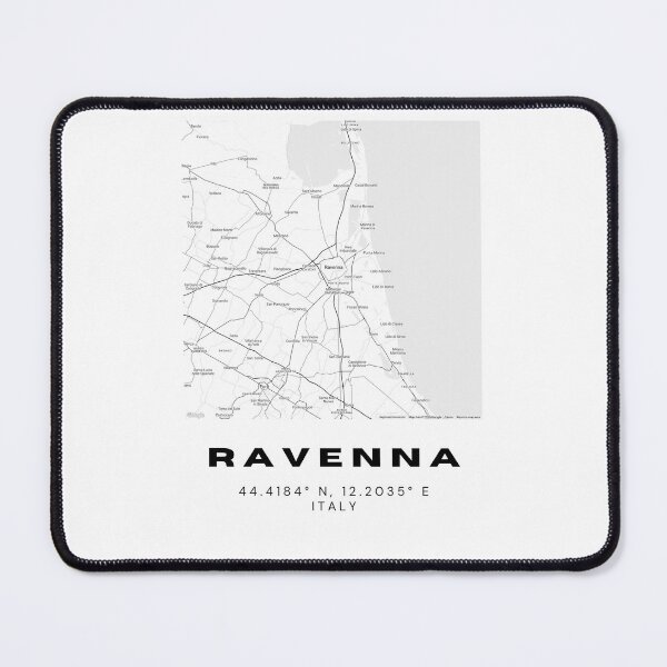 Item preview, Minimalist Ravenna Map Art - Italy City Coordinates Design designed and sold by RM-Journey.