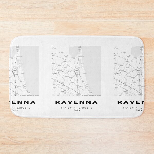 Item preview, Minimalist Ravenna Map Art - Italy City Coordinates Design designed and sold by RM-Journey.