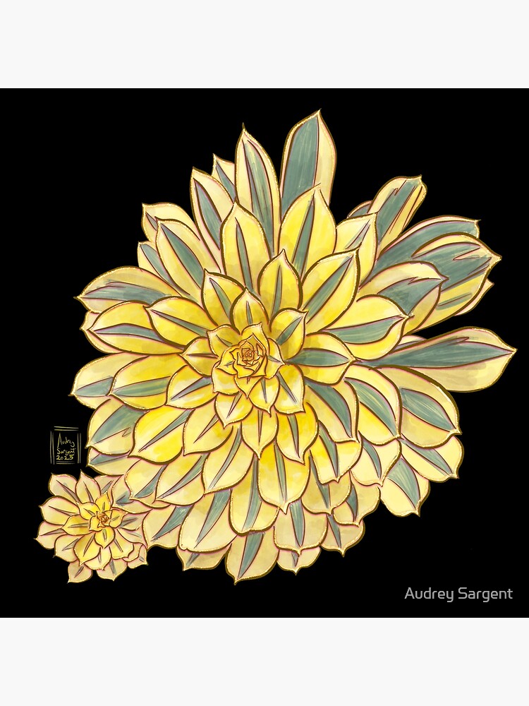 Thumbnail 2 of 2, Tote Bag, Succulent Jewels: Aeonium Sunburst designed and sold by audreysargent.
