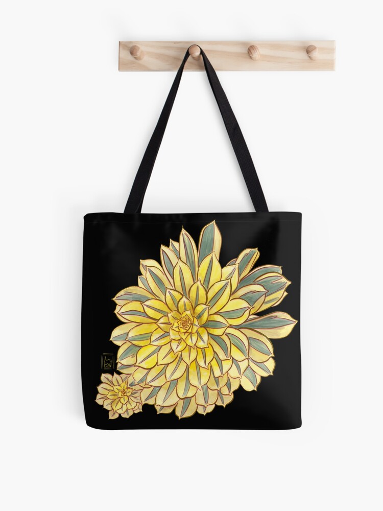 Thumbnail 1 of 2, Tote Bag, Succulent Jewels: Aeonium Sunburst designed and sold by audreysargent.
