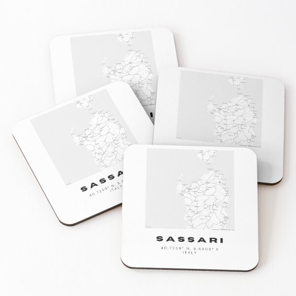 Item preview, Minimalist Sassari Map Art - Italy City Coordinates Design designed and sold by RM-Journey.