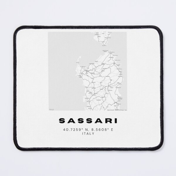 Item preview, Minimalist Sassari Map Art - Italy City Coordinates Design designed and sold by RM-Journey.