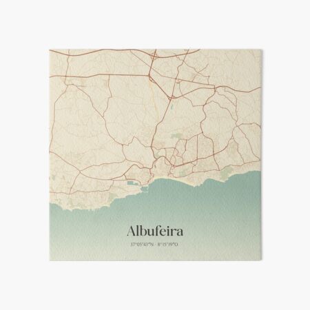 Artikel-Vorschau von Vintage-Karte von Albufeira, Portugal., designt und verkauft von rezona-nl.