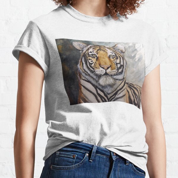 Item preview, Tiger Stare  – Original Watercolor Art Print designed and sold by Furry Friends Watercolors.