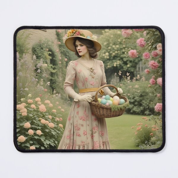 Item preview, Vintage Easter Postcard: Rose Garden Egg-hunt. designed and sold by ACuriousshoppe.
