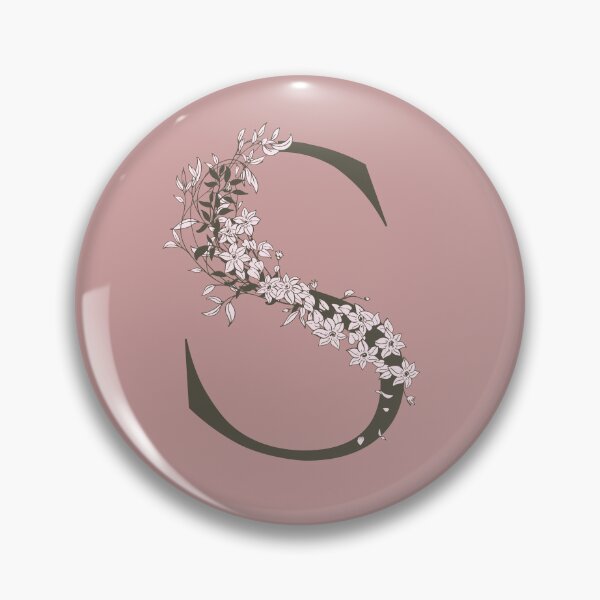 Item preview, Elegant Letter S with Beautiful Floral Decoration designed and sold by GoldPerl.