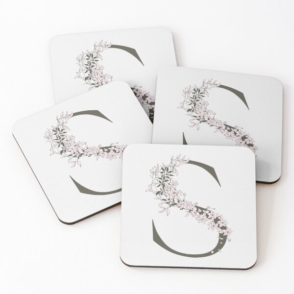 Item preview, Elegant Letter S with Beautiful Floral Decoration designed and sold by GoldPerl.