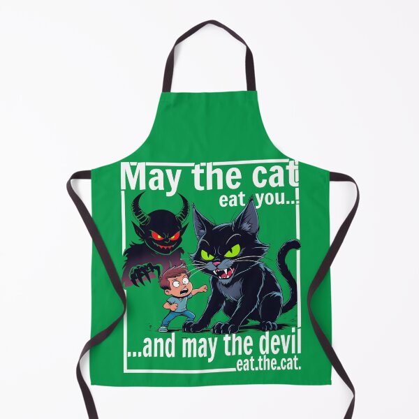 Item preview, May the Cat Eat You "White" Funny Irish Saying T-Shirt – St. Patrick’s Day Humor designed and sold by WAUZ.